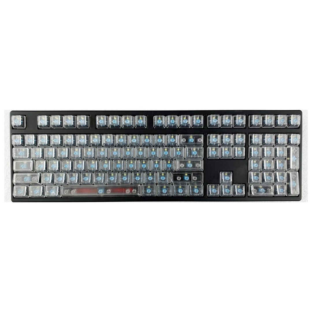 DCS Clear 100% Translucent Keyboard | Pre-Built and Ready to Use