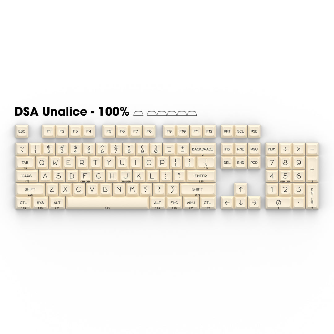 DSA "UnAlice" Full 100% Keycap Set
