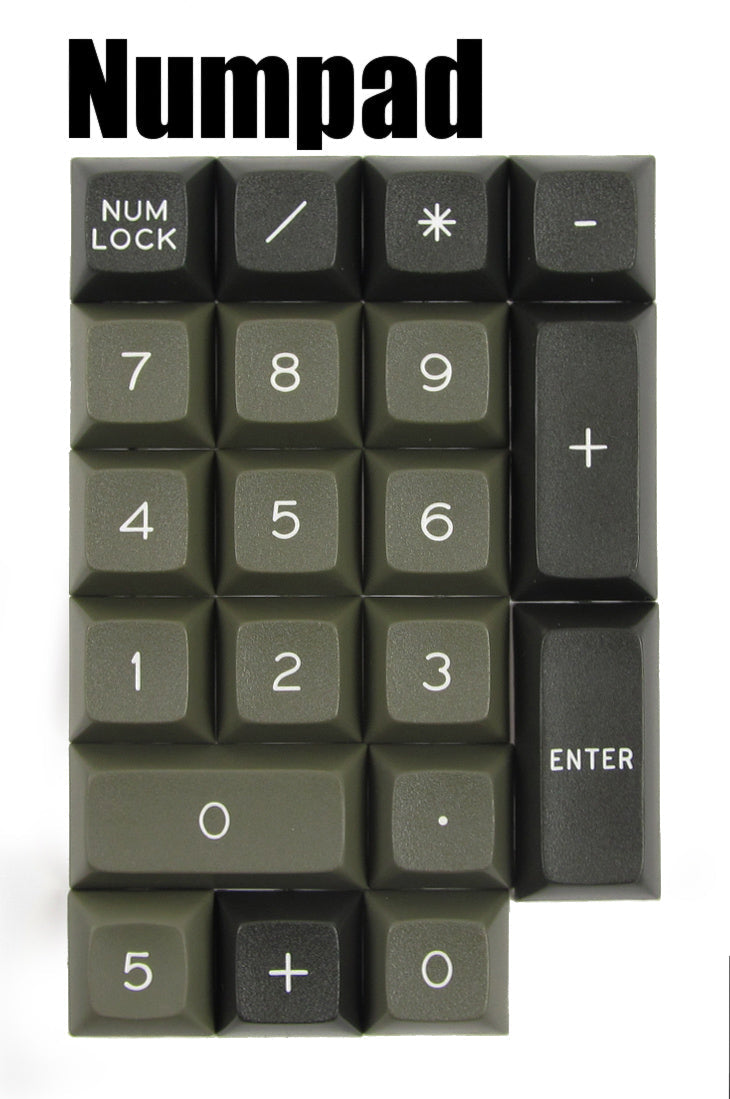 DSA "Dolch" Numpad Keycap Set | Double Shot