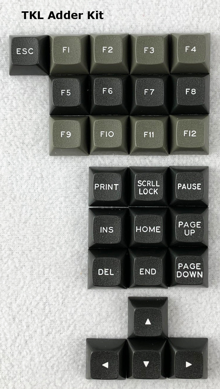 DSA "Dolch" TKL Adder Keycap Kit  | Double Shot