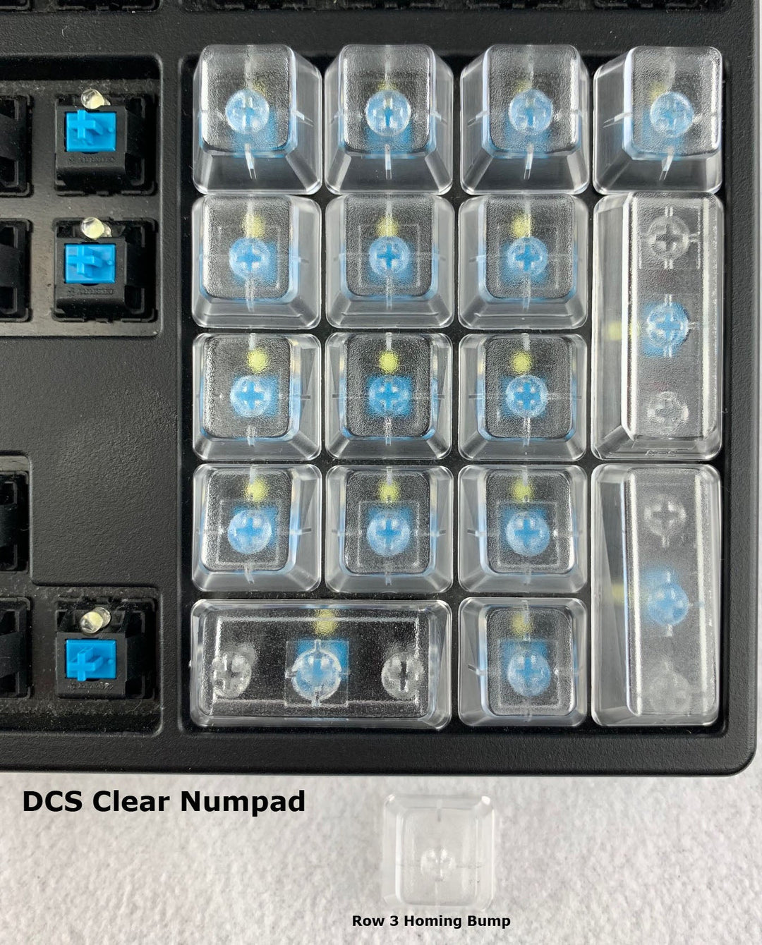 DCS Clear Numpad Keycap Set | Translucent Keyboard Keys