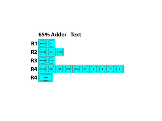 SA-P Sublimated 65% Adder Set | Text Legends