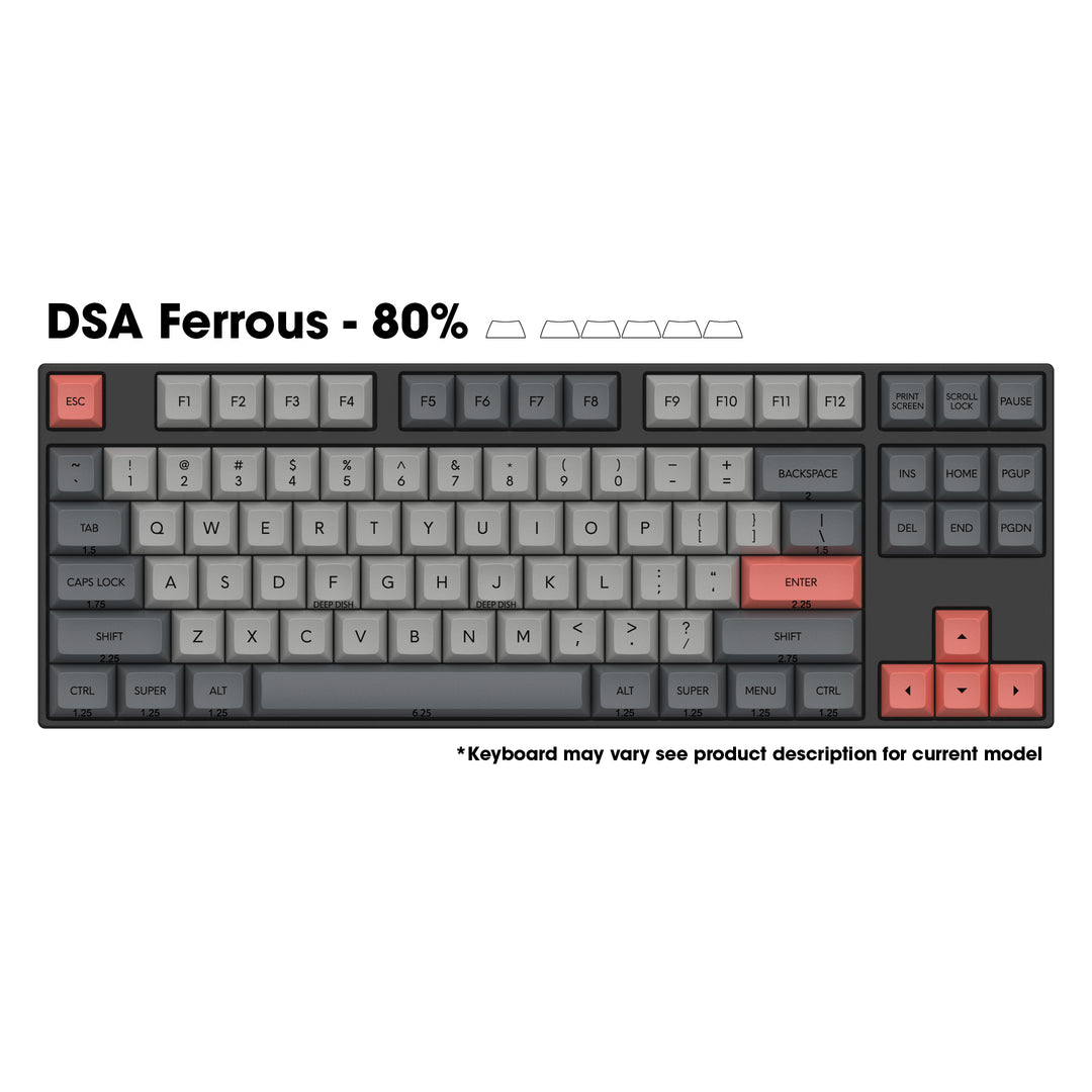 DSA "Ferrous" 80% TKL Keyboard | Pre-Built and Ready to Use