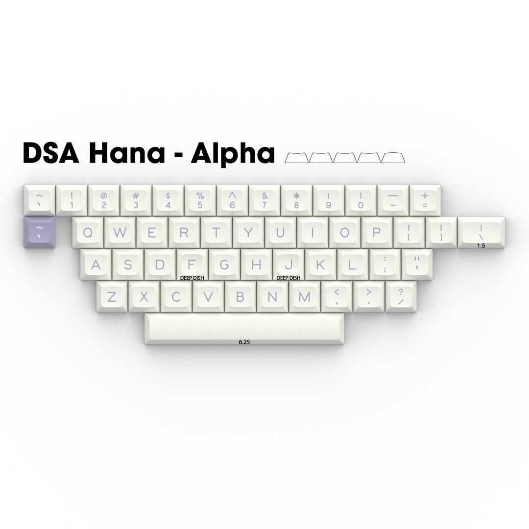 DSA "Hana" Alpha Keycap Set  | Double Shot