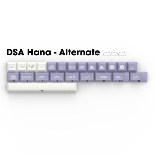 DSA "Hana" Alternate Adapter Keycap Set  | Double Shot