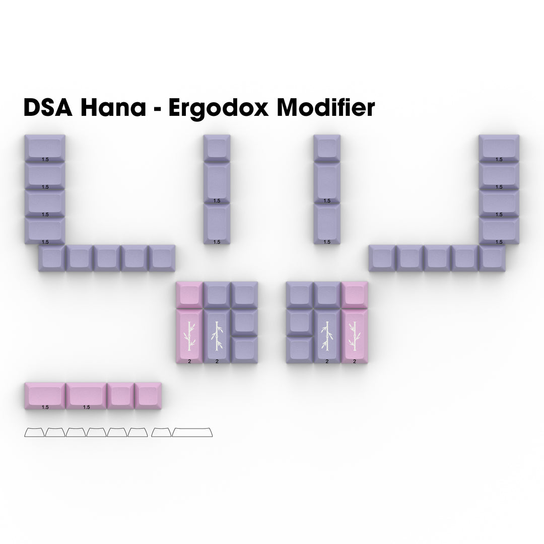 DSA "Hana" Ergo Mod Keycap Set  | Double Shot