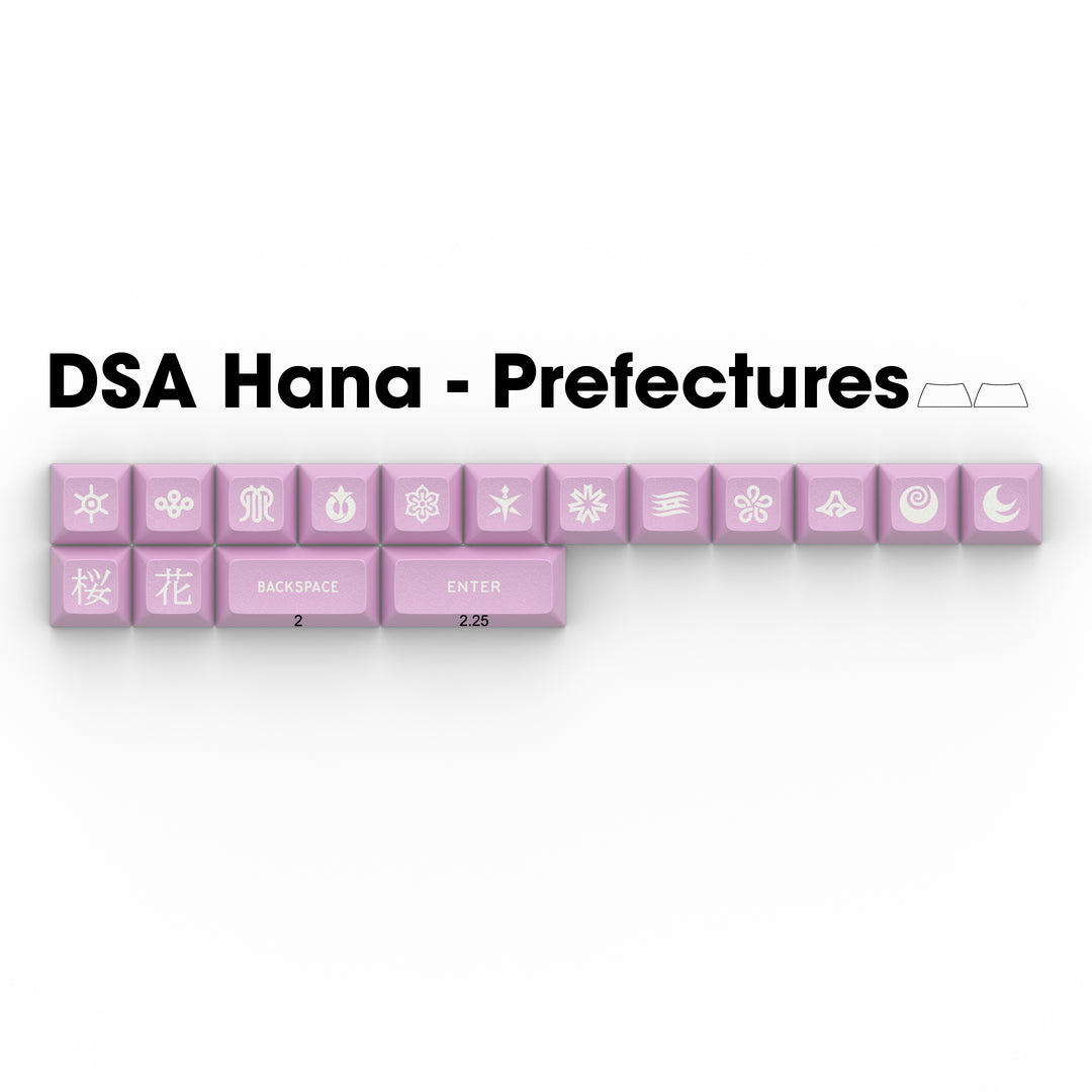 DSA "Hana" Japanese Prefectures Keycap Set  | Double Shot