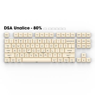 DSA "UnAlice" 80% TKL Set