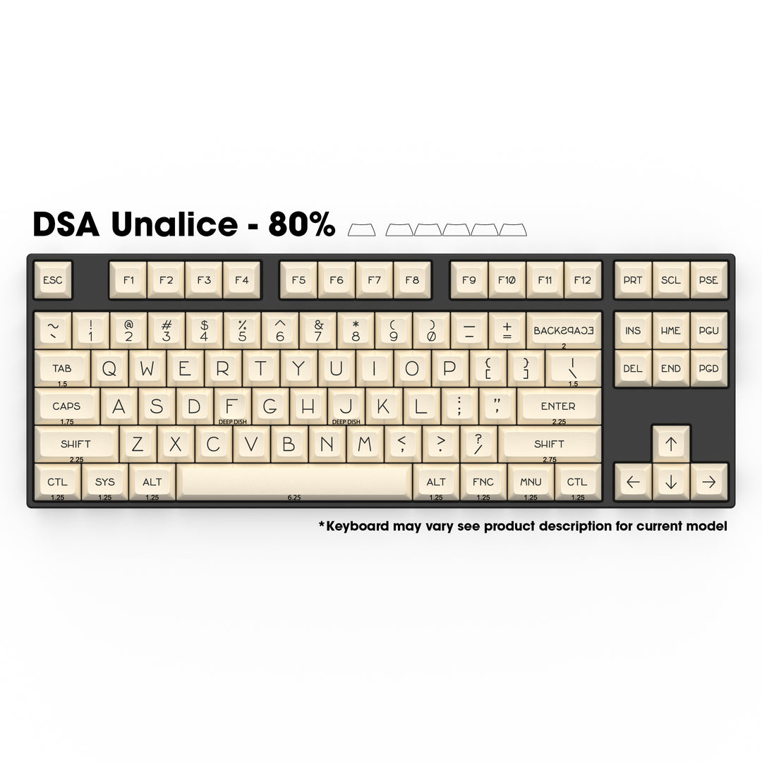 DSA "UnAlice" 80% Keyboard | Alice in Wonderland Inspired | Pre-Built and Ready to Use