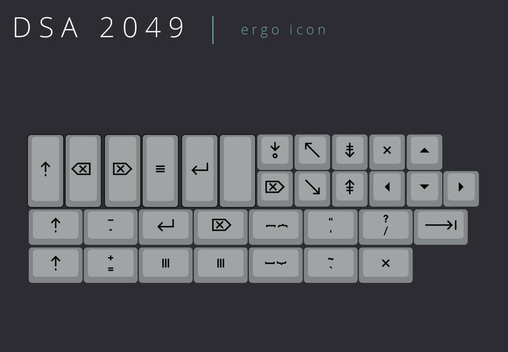 DSA "2049" Individual Keycaps for DIY Mechanical Keyboards
