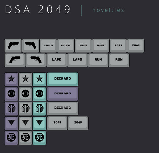 DSA "2049" Individual Keycaps