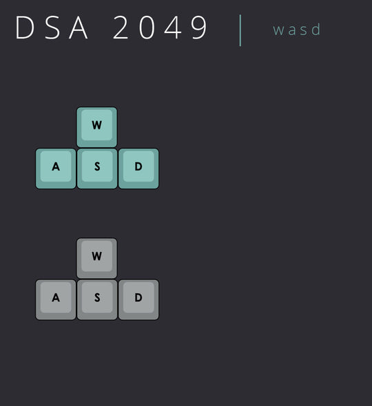 DSA "2049" WASD Gamer Set