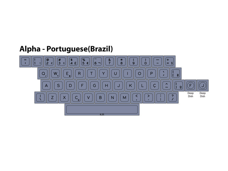 DSA Sublimated Alpha Portuguese (Brazil) Keycap Set
