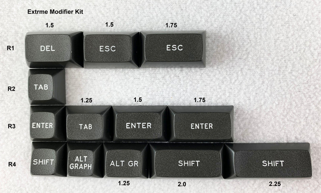 DSS "Dolch" Extreme Modifier Keycap Set  | Double Shot