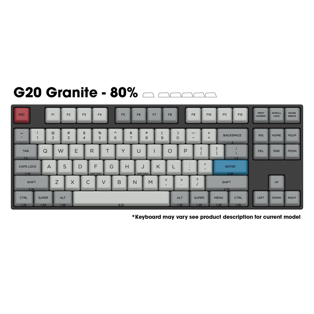 G20 "Granite" 80% TKL Keyboard | Pre-Built and Ready to Use