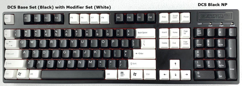 DCS "Black & White" 80% Add On Keycap Set | White Version