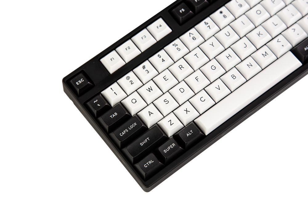 DSA "Black & White" Alpha Keycap Set | Black Version