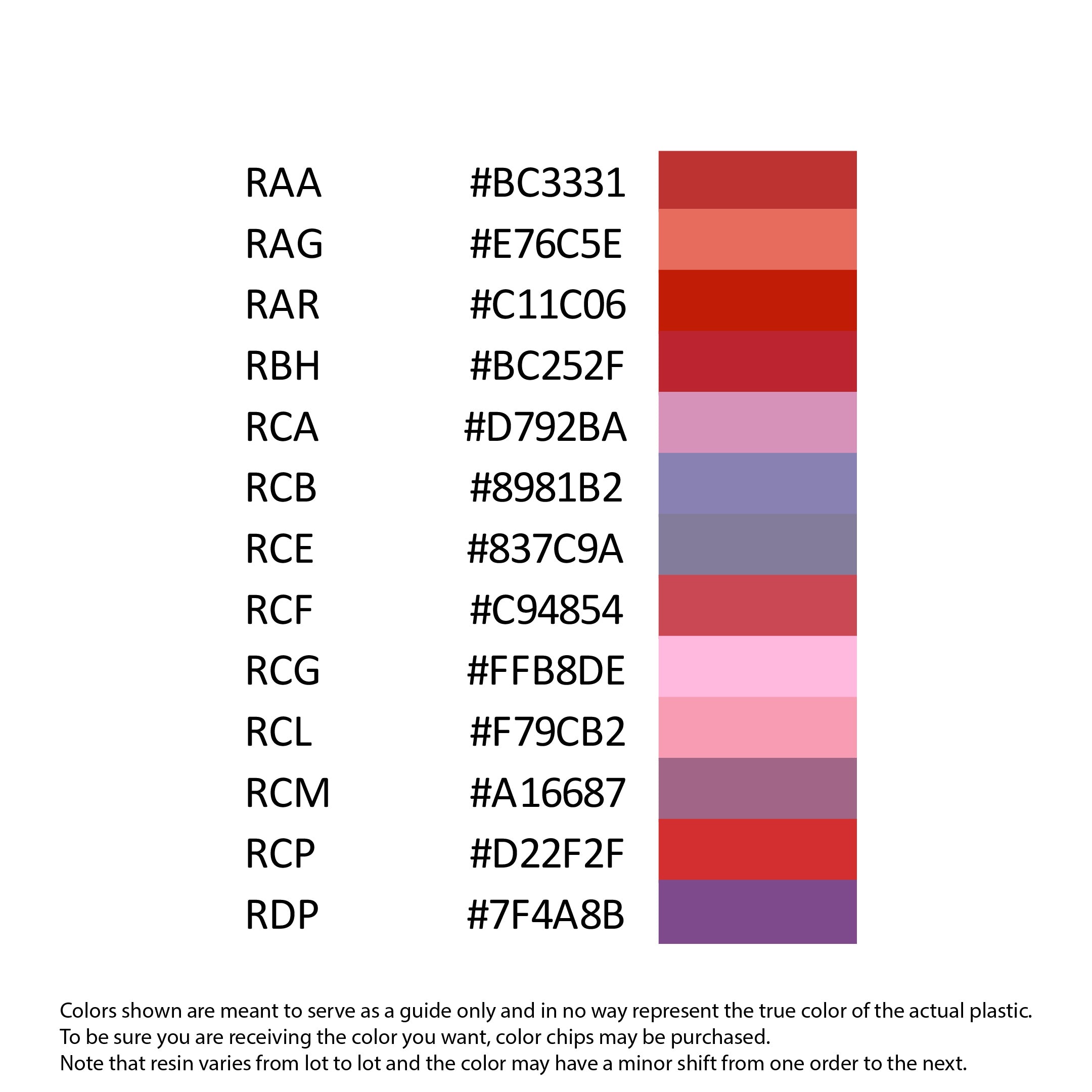 PBT Colors - Red / Pink / Purple – Signature Plastics