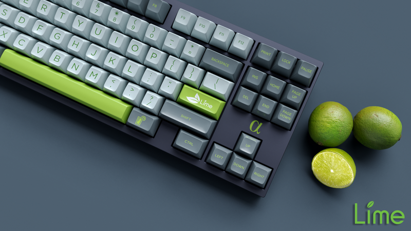 SA "Lime" 80% TKL Add-On Keycap Set  | Double Shot