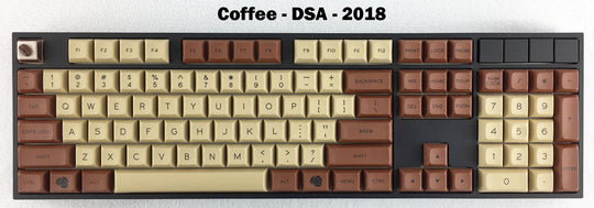 DSA "Coffee House" Ergo Modifier Keycap Set | Blank Keycaps