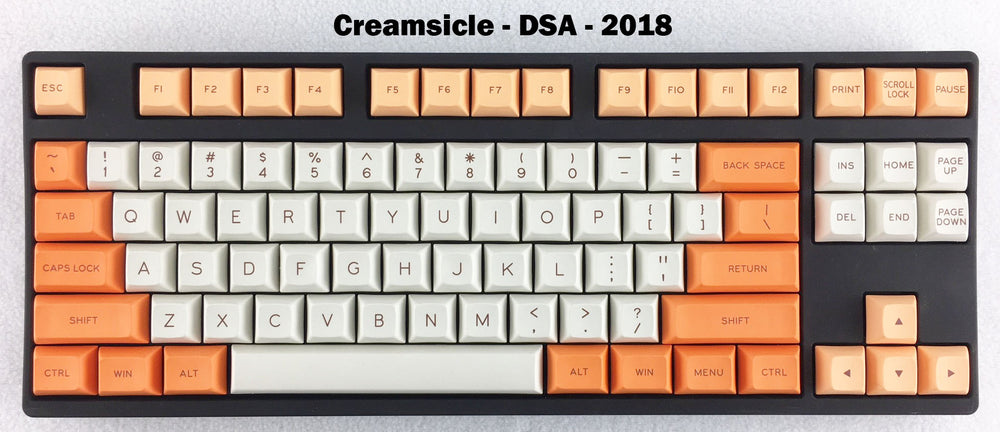 DSA "Creamsicle" 80% TKL Adder Keycap Set | Sublimated