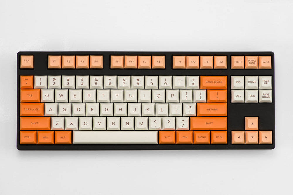 DSA "Creamsicle" Orange and White Alpha Keycap Set | Sublimated
