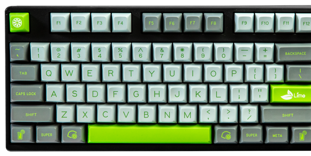 SA "Lime" Alpha Keycap Set  | Double Shot