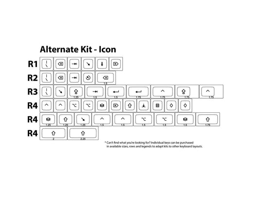 SA-P "Snow Cap" Alternate Icon Kit (42 keys)