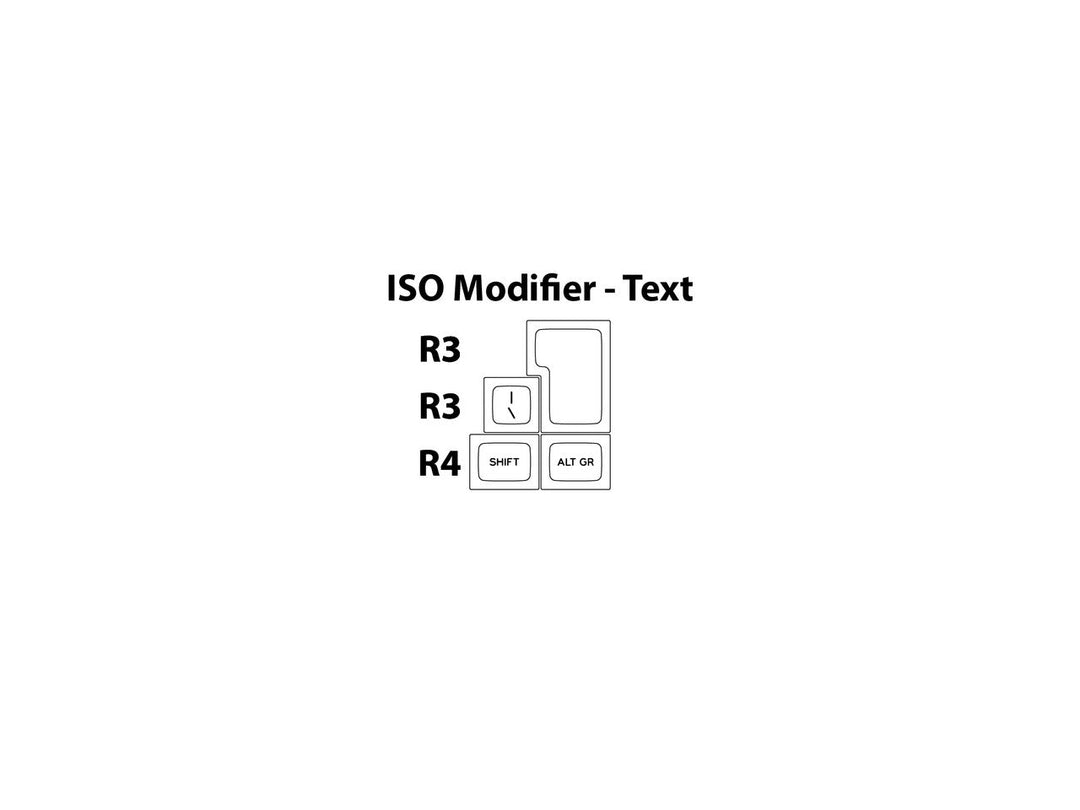 SA-P "Snow Cap" ISO Text Modifier Kit Keycap Set