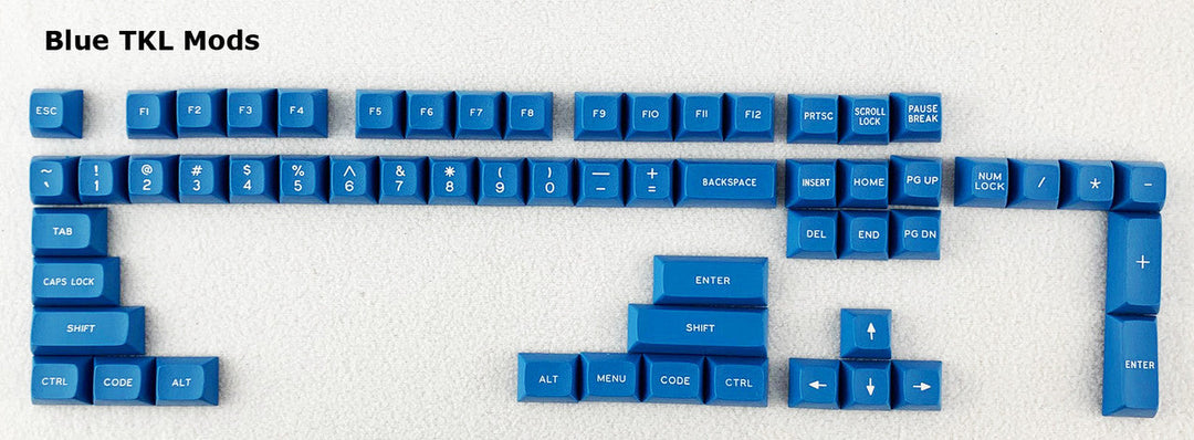 DSS "Tecla" 80% Blue Modifiers Keycaps (58 keys)