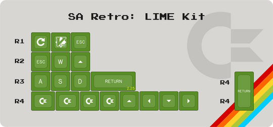 SA "Retro" Lime Alternate Color Set (19 keys)