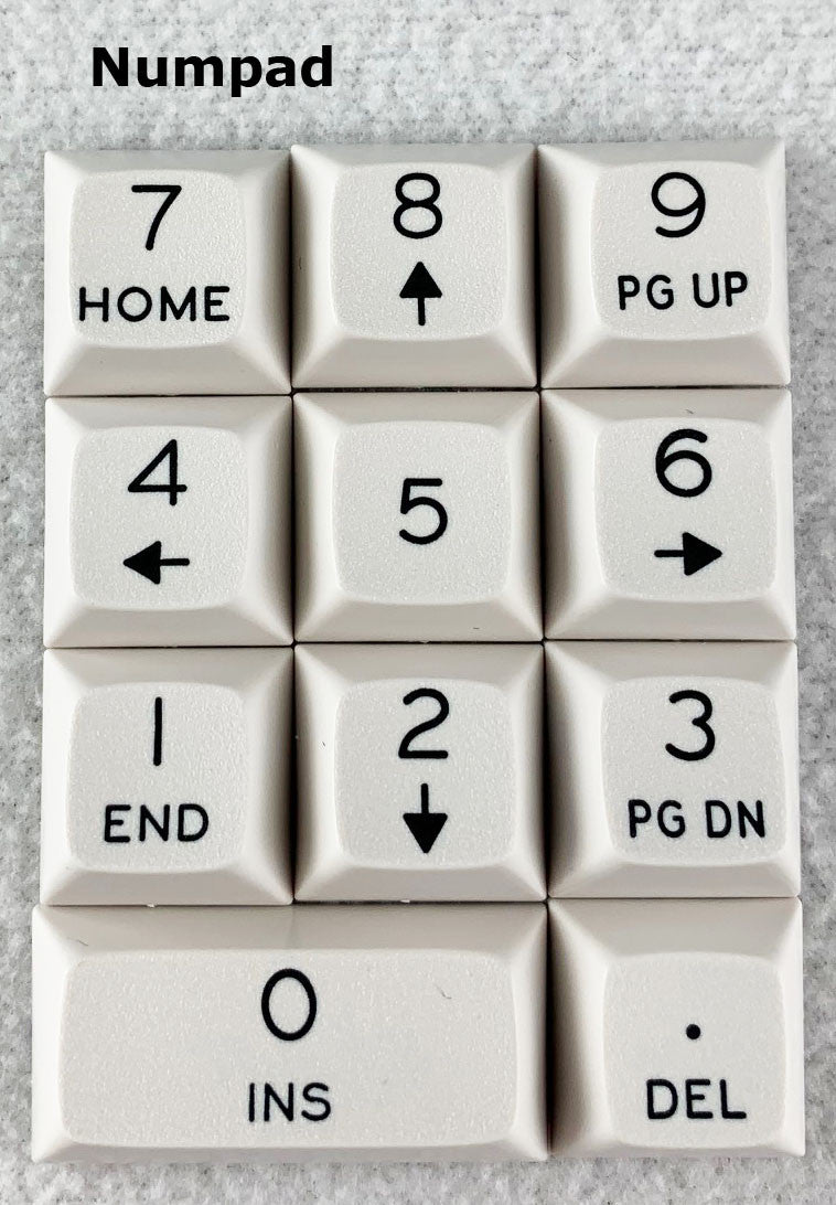 DSS "Tecla" Keycap Set Numpad (11 keys)