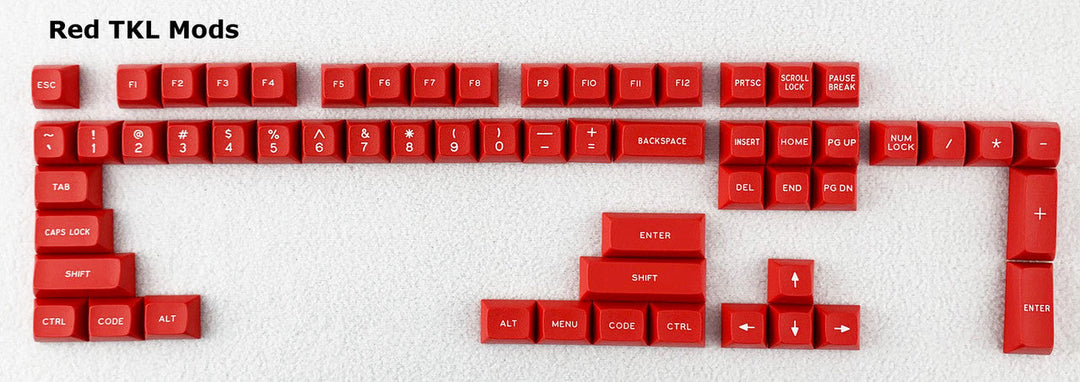 DSS "Tecla" Keycap Red Modifiers (58 keys)