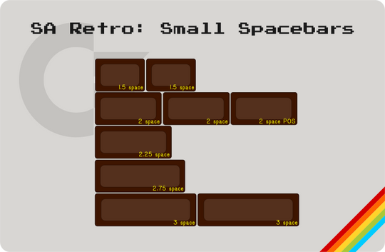 SA "Retro" Small Space Bar Set (9 keys)
