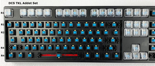 DCS Clear 80% TKL Adder Keycap Set | Translucent Keyboard Keys